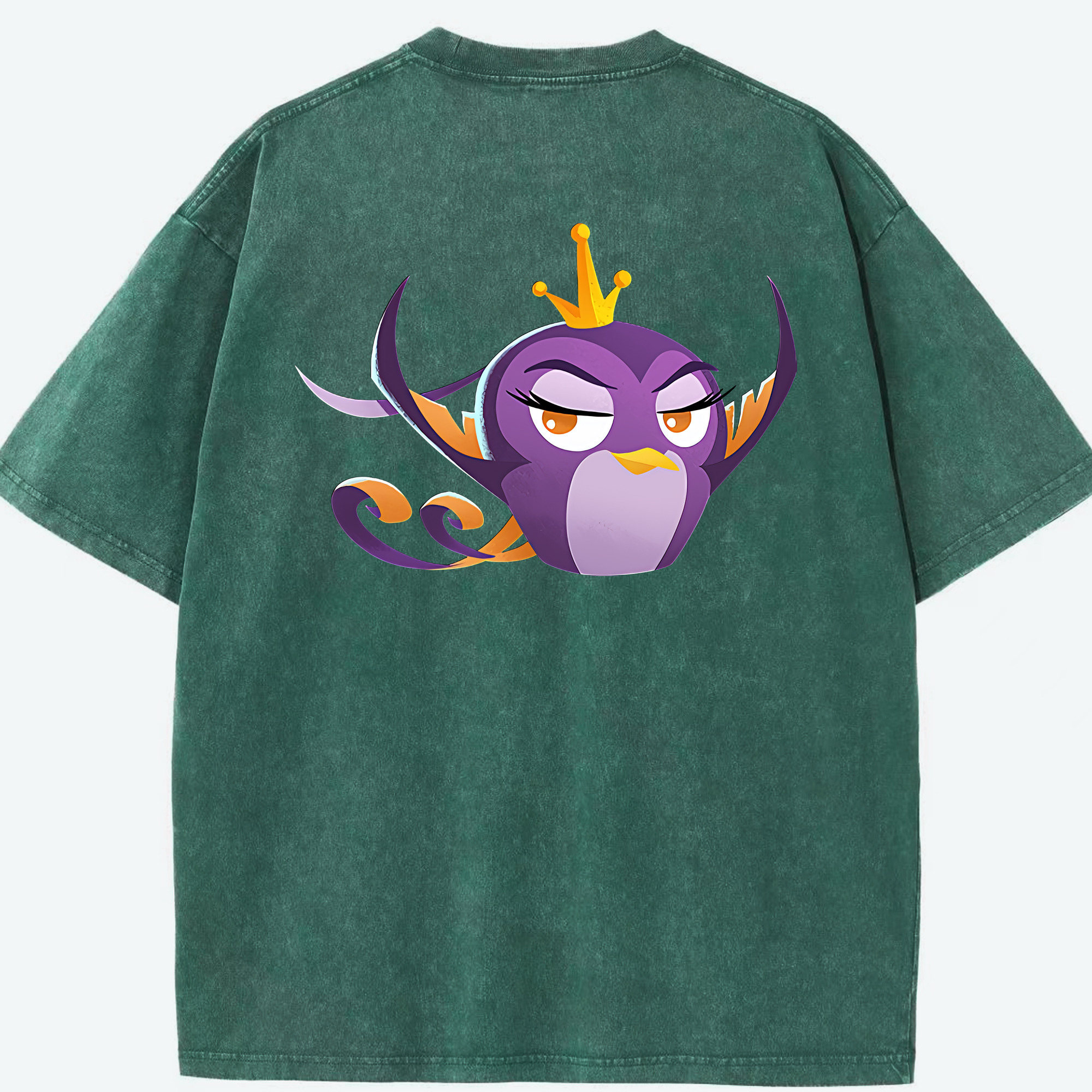 （画像用） Angry Birds アングリーバード 綿100% ヴィンテージ風 半袖Tシャツ（背面プリント）